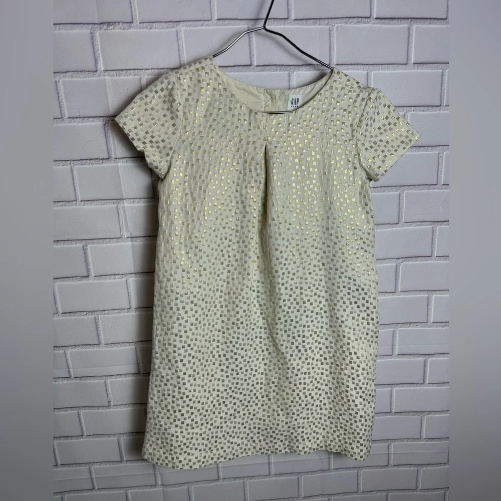 GAP Cream Polka Dot Short Sleeve Dress/girls size M